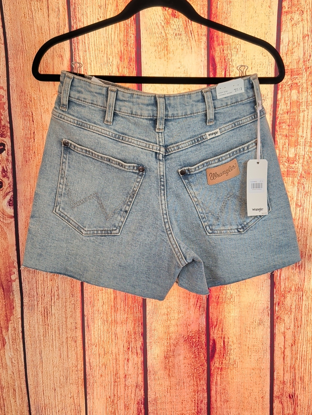 NWT 27 / 3 Wrangler Ladies Denim Shorts Western Cowboy High Rise